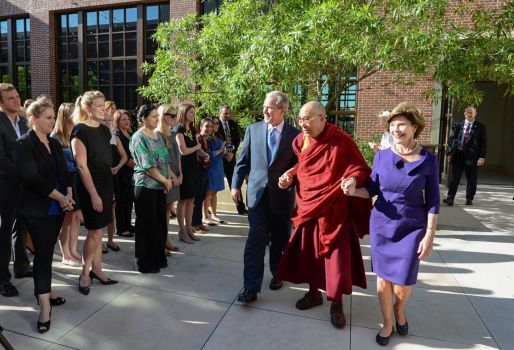 Dalai Lama at the  George W. Bush Presidential Center in Dallas on July 1, 2015